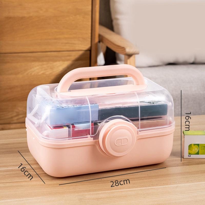 Ящик для хранения лекарств пластиковый многослойный медицинский шкаф большой емкости для дома