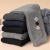 Men's Mid-Tube Velvet Thick Warm Socks (5-10 Pairs), Loose Totem Design for Autumn and Winter