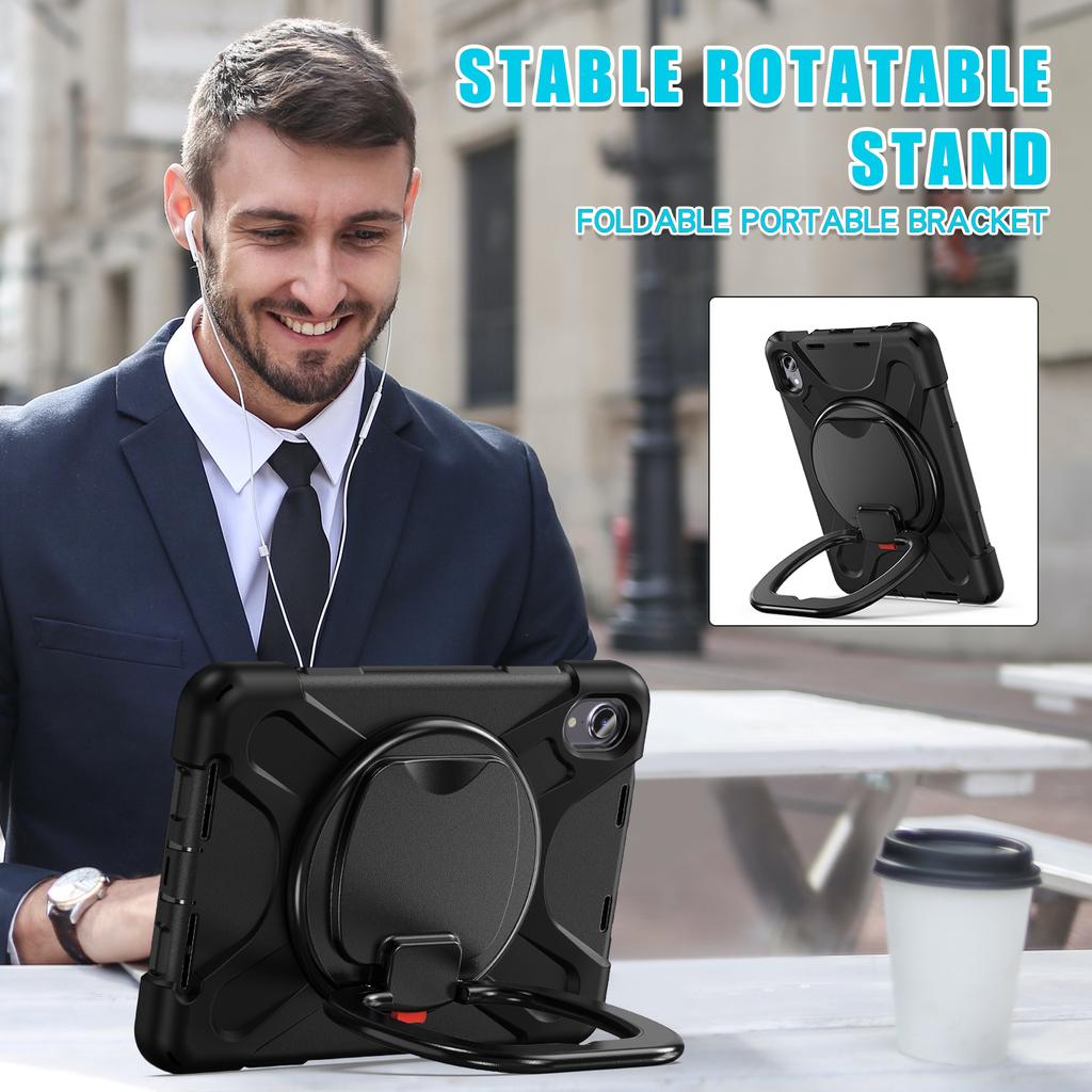 360 Rotating Kids Case Universal for IPad Mini 7 2024 A17 Pro Mini 6 2021 8.3" Armor Stand Cover with Handle Grip Shoulder Strap
