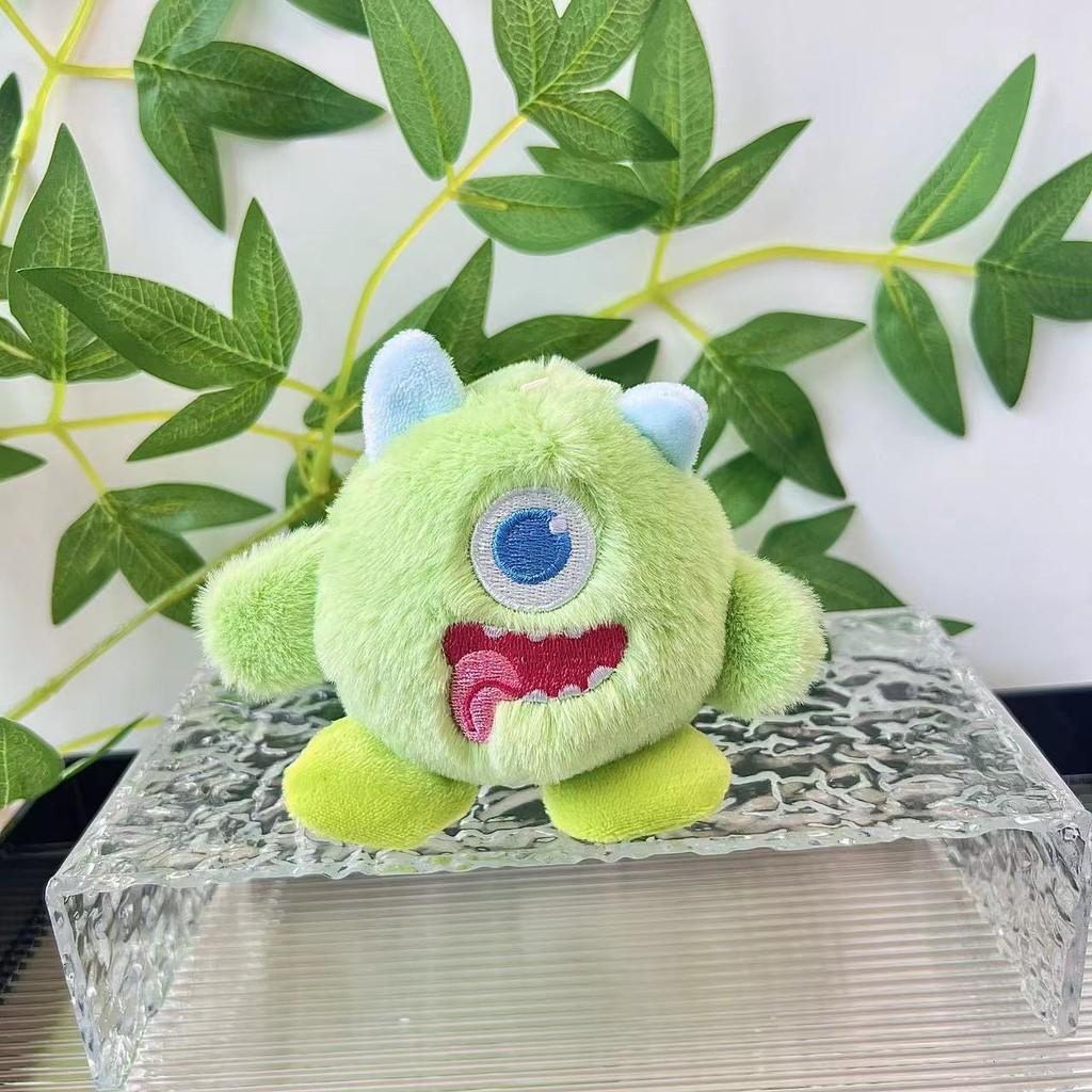Eyed Charming Three Plush Monster Keychain Cute Backpack Pendant Adorable Gift Toy