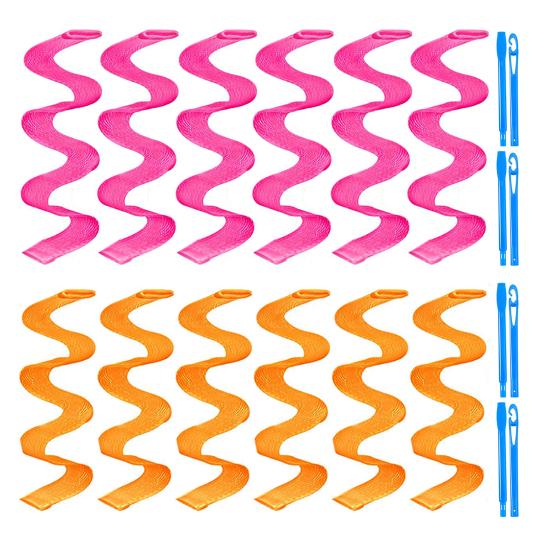 12/24 шт 25/45/65 см волнистые бигуди без нагрева с крючком для укладки многоразовые портативные женские