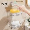 Мыльница на присоске со сливными отверстиями, прочная, несущая, простая в установке, настенная мыльница для душа, мыльница