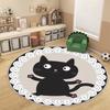Круглый ковер с изображением мультяшных животных для детской спальни и гостиной
