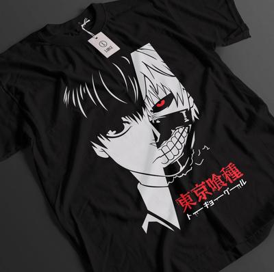 Футболка Токийский Гуль Канеки Кен Футболка Тоука Футболка Дзюзо Топ Ужасы Аниме Футболка