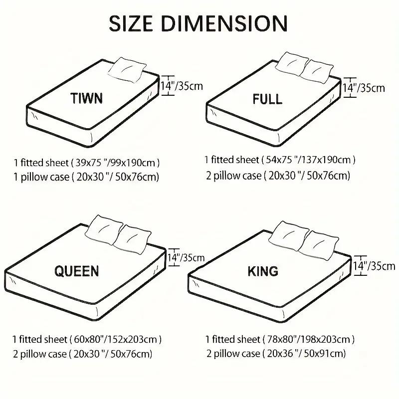 Матрас Три предмета Цифровая печать Простыня Все включено Покрывало для кровати Сотовый Клетчатый узор Постельное белье