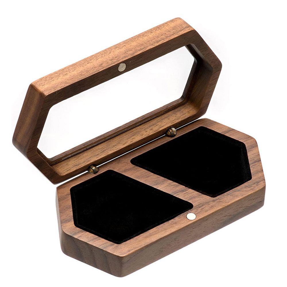 Engagement Ceremony Earrings Organizer Wooden Storage Box Ring Box Presentation Box Ring Bearer Box