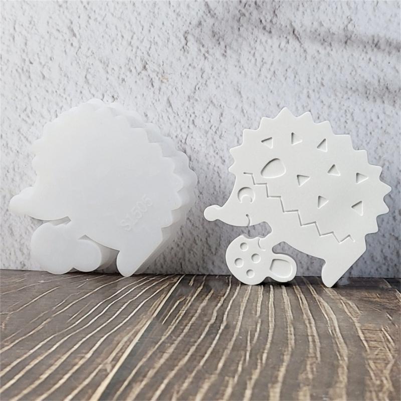 Hedgehog Silicone Molds for Epoxy Resin Making Candle Soap Heat Resistant Easy Demolding Animal Figurine Silicone Mould