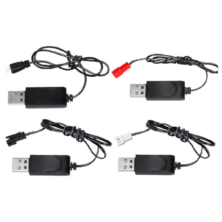 Высокоэффективный USB-кабель-зарядное устройство 3,7 В, 4 типа разъемов, шнур для устройств с литиевыми батареями, черный