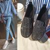 Мода Женщины Леди Женщина Mujer Мода Стразы Кроссовки Zapatillas Толстая Подошва Повседневные Лоферы Ленивые Мокасины Плоские Туфли 698