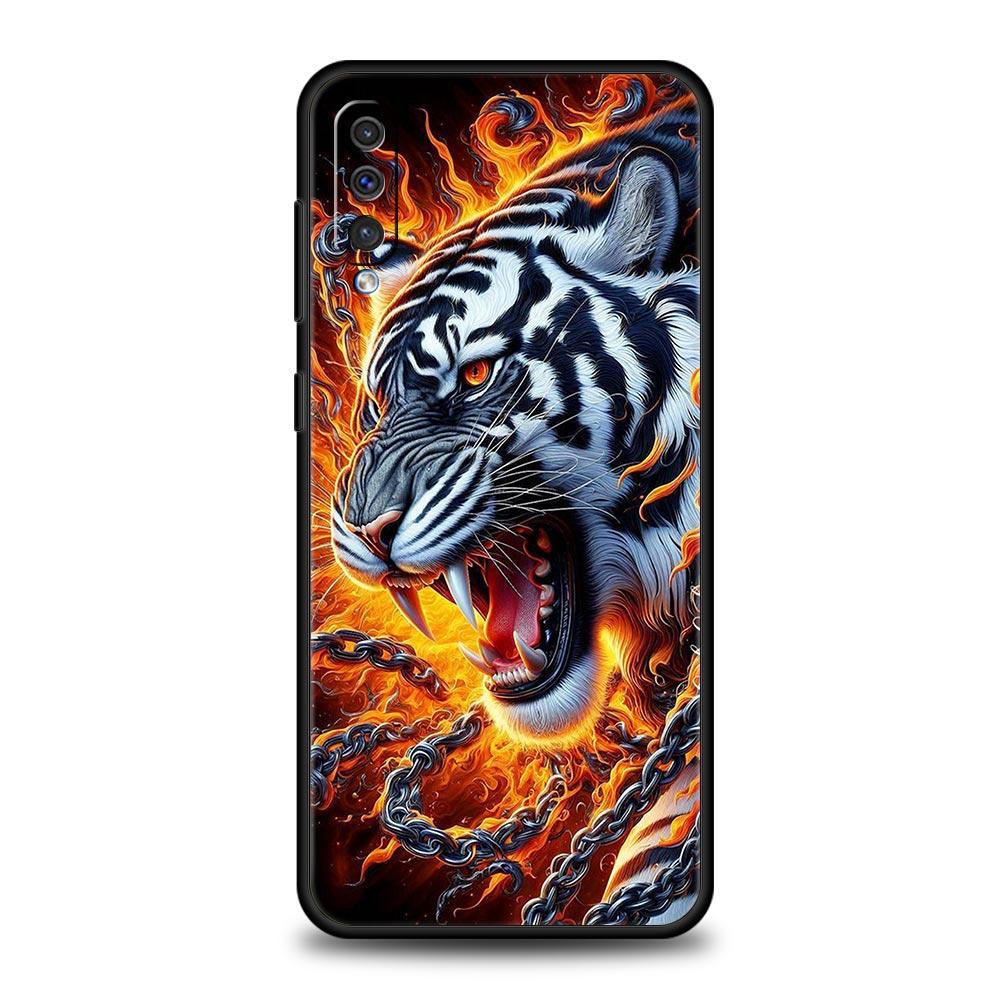 Чехол для телефона Samsung Galaxy A56 A36 A26 A16 A06 A54 A42 A34 A24 A22 A20 A12 A40 A50 5G Мягкий ТПУ Чехол Мультяшный Рисунок Тигра