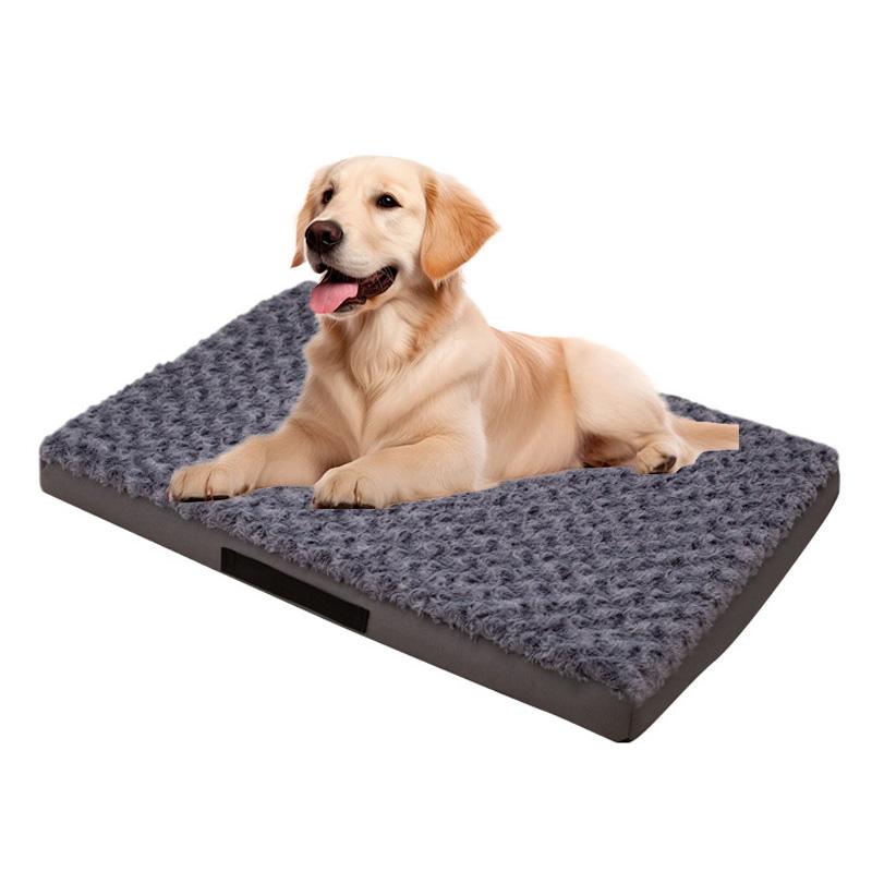 Утолщенный съемный коврик для питомца, нескользящее дно, устойчивый к жеванию, подстилка для собаки, кошки, моющаяся подушка, всесезонное использование, прочная лежанка для животного, удобный напольный коврик