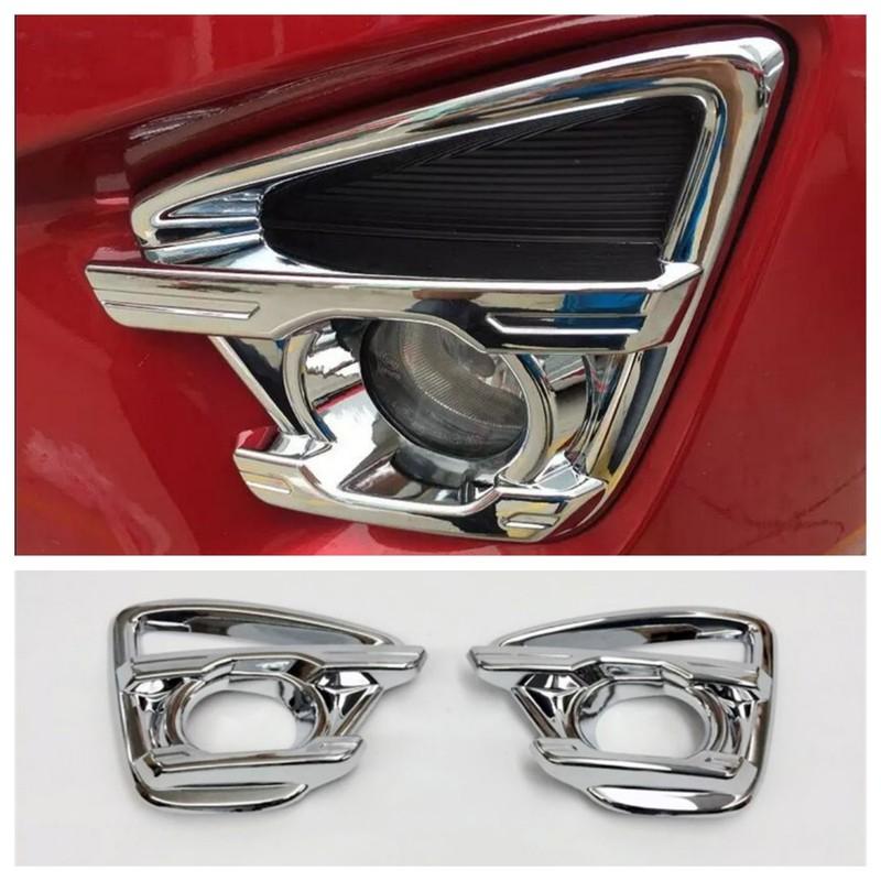 Для Mazda CX-5 CX5 2015 2016 ABS Хромированная Накладка на Переднюю Противотуманную Фару Рамка Противотуманной Фары Полоски на Бампер Аксессуары для Стайлинга Автомобиля