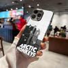 Чехол для телефона A-Arctic Monkeys с логотипом для IPhone 17 Pro Max 15 Pro 16 14 Plus 12 13 Mini 11 Pro, противоударный, гальванизированный, стеклянная крышка