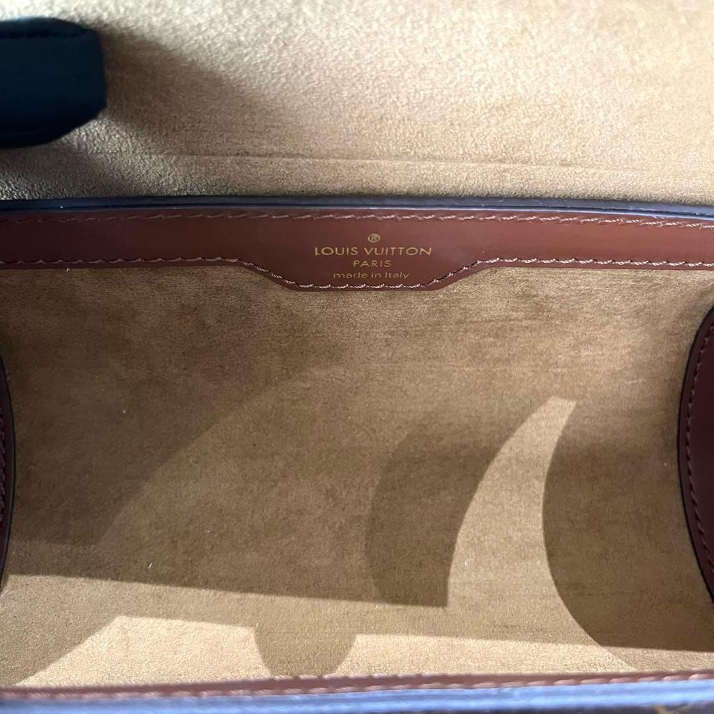 [Pre-Owned] Papillon Trunk Monogram Chain S-Lock Closure Coated Canvas With Leather Trim Shoulder Bag - Very Good #1V8QTQB