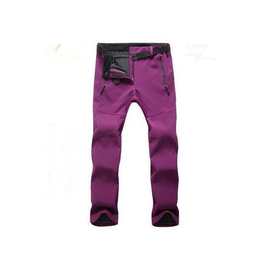Fashion Outdoor Woman Winter Hiking Ski Pants Warm Fleece Padded Windproof Waterproof Trousers