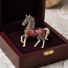 Unisex Rhinestone Horse Brooch Enamel Year of The Horse Brooch Elegant New Year's Accessories  Gift