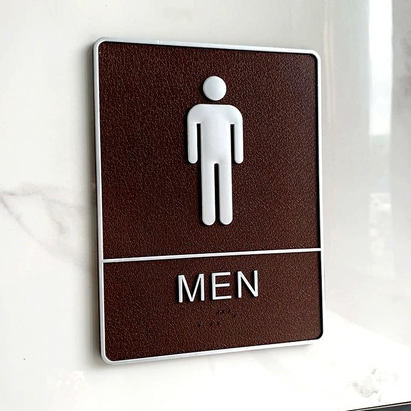 Акриловая этикетка для ванной комнаты, съемная самоклеящаяся табличка для туалета, настенная наклейка, настенная этикетка для двери в туалет, декор своими руками