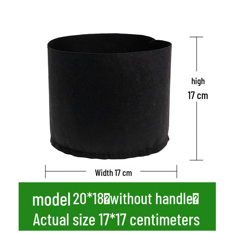 Extra-Large Black Non-Woven Fabric Grow Bags for Plants and Trees - Thickened Nutrient Pots and Seedling Bags