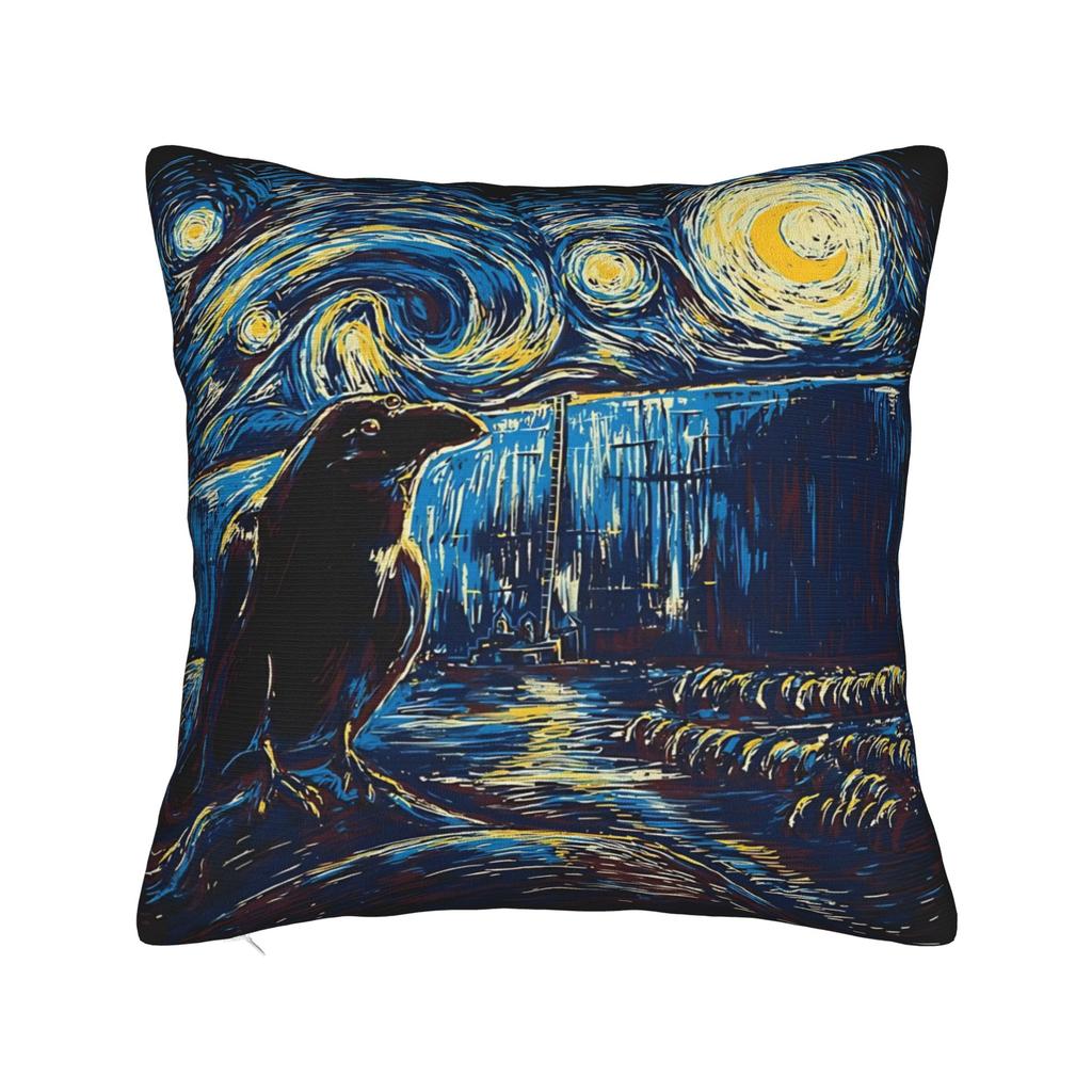 Van Gogh Wheat Field with Cypresses Square Pillow Cases Oil Painting Cushion Cover Customized Decor Pillowcase for Home xcm