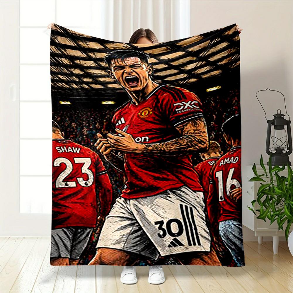 Player Benjamin Sheshko printed pattern bedroom blanket, Keep warm bedroom blanket, suitable for living room and bedroom sofa