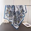 Butterfly Flower Simulation Silk High-End Printing Large Square Scarf Silk Scarf Shawl Headscarf Neck Protection Scarf Decorative Women'S Scarf