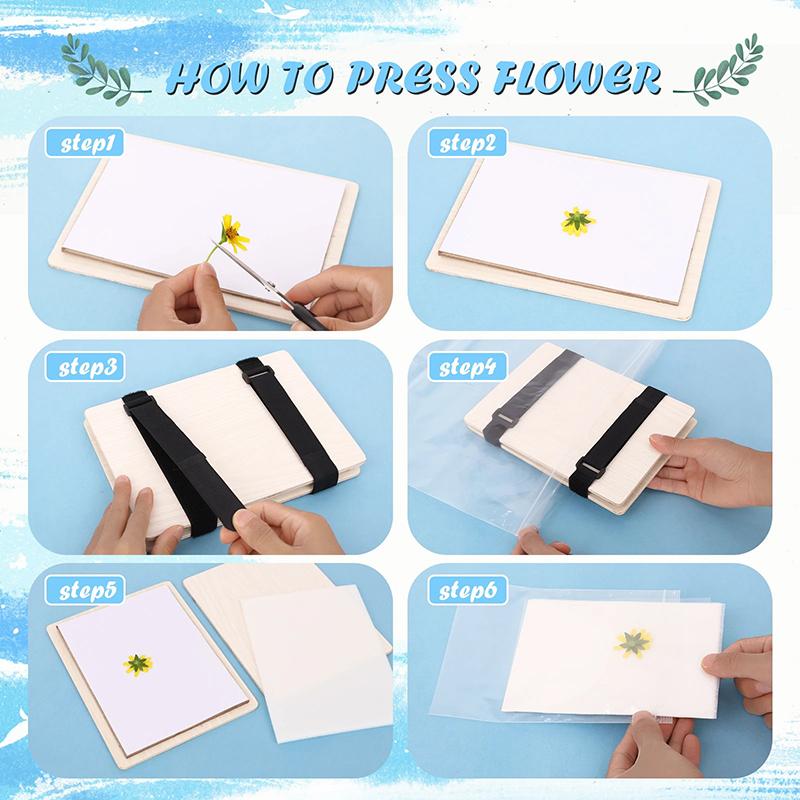Leaf Pressing Kit Diy Press Flower Machine Tool Nature Wooden Dried Book Drying Preservation Diy Flower Preservation Crafts