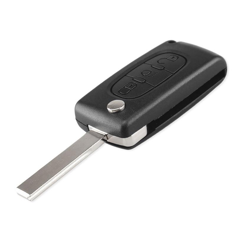 KEYYOU 10pcs 2/3 Buttons Car key Case for Peugeot 207 307 308 407 607 807 For Citroen C2 C3 C4 C5 C6 Flip Car Key shell