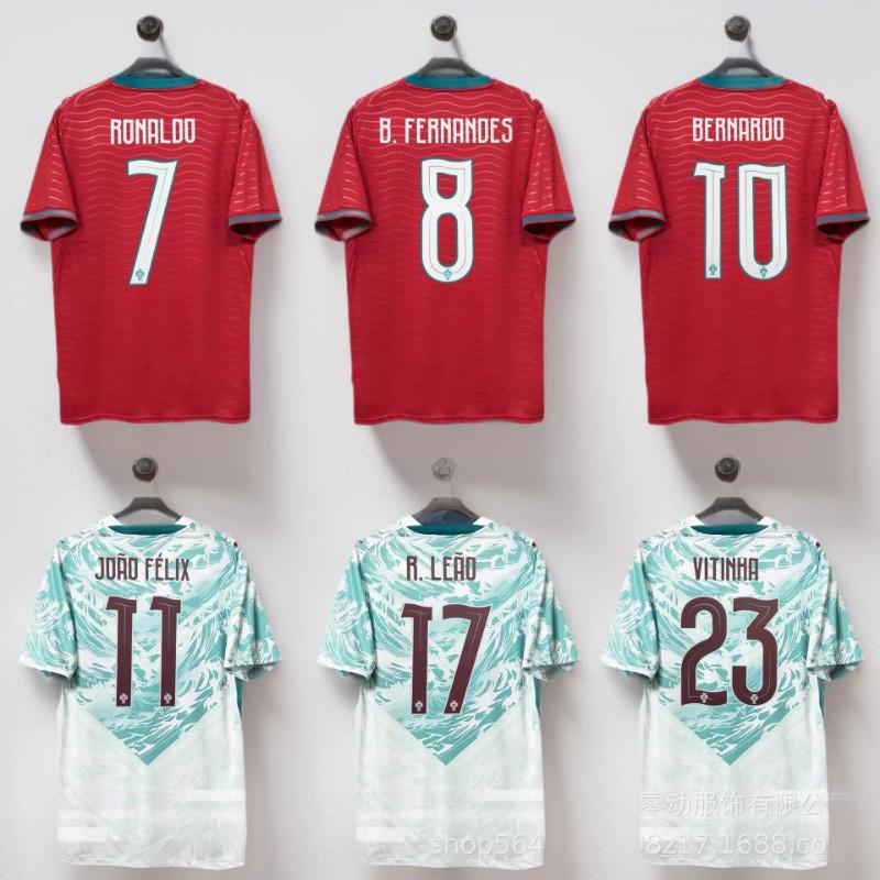 Ретро Футбольная Майка Сборной Португалии Версия для Фанатов Короткий Рукав Мужская Женская