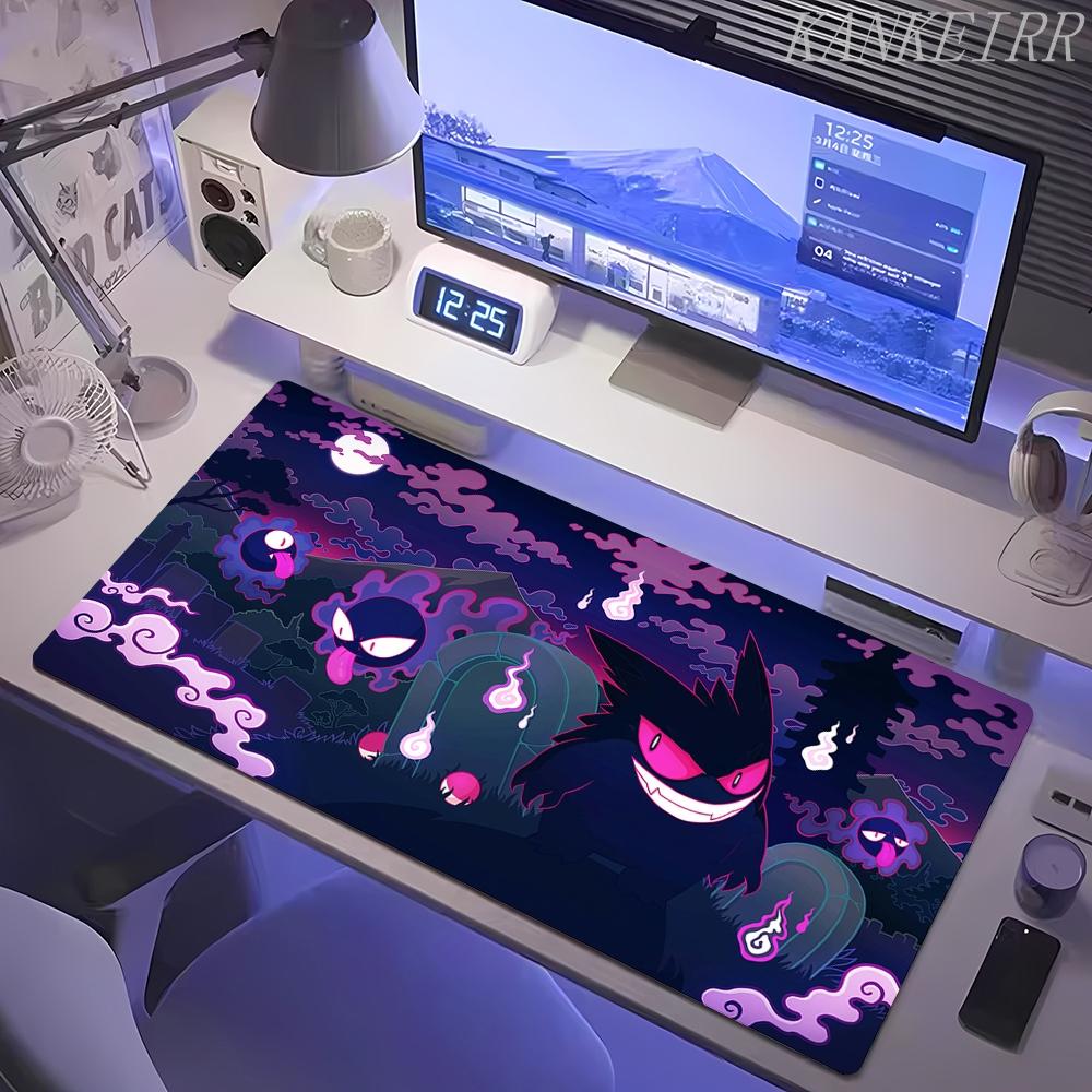 Large Pc Purple Mouse Pad Japan Anime Desk Mat Laptop PPokemons Monster Keyboard Pc Gaming Accessories GGengar Kawaii Mousepad
