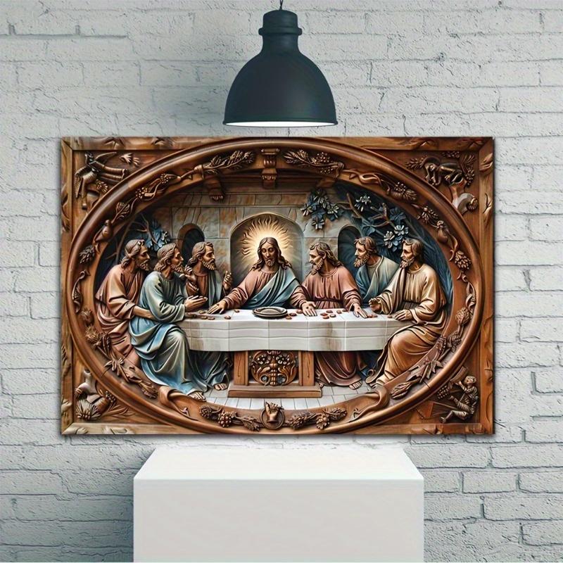 2d Плоский 30*20см, Деревянное настенное искусство на религиозную тематику: Сцена Тайной Вечери, Христианский Декор, для Кухни, Сада, Спальни, Кафе, Бара.