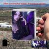 Black Leather Girl Color Changing Mug BSKT- 156 Ceramic Cup Color Change Mugs Coffee Cups Sublimation Tumblers Drinkware Custom