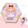 Cartoon UV Umbrella Long Hand Parasol Kids Sun Rain Umbrella Round Corners Protection Umbrellas With Reflective Strip Parasol