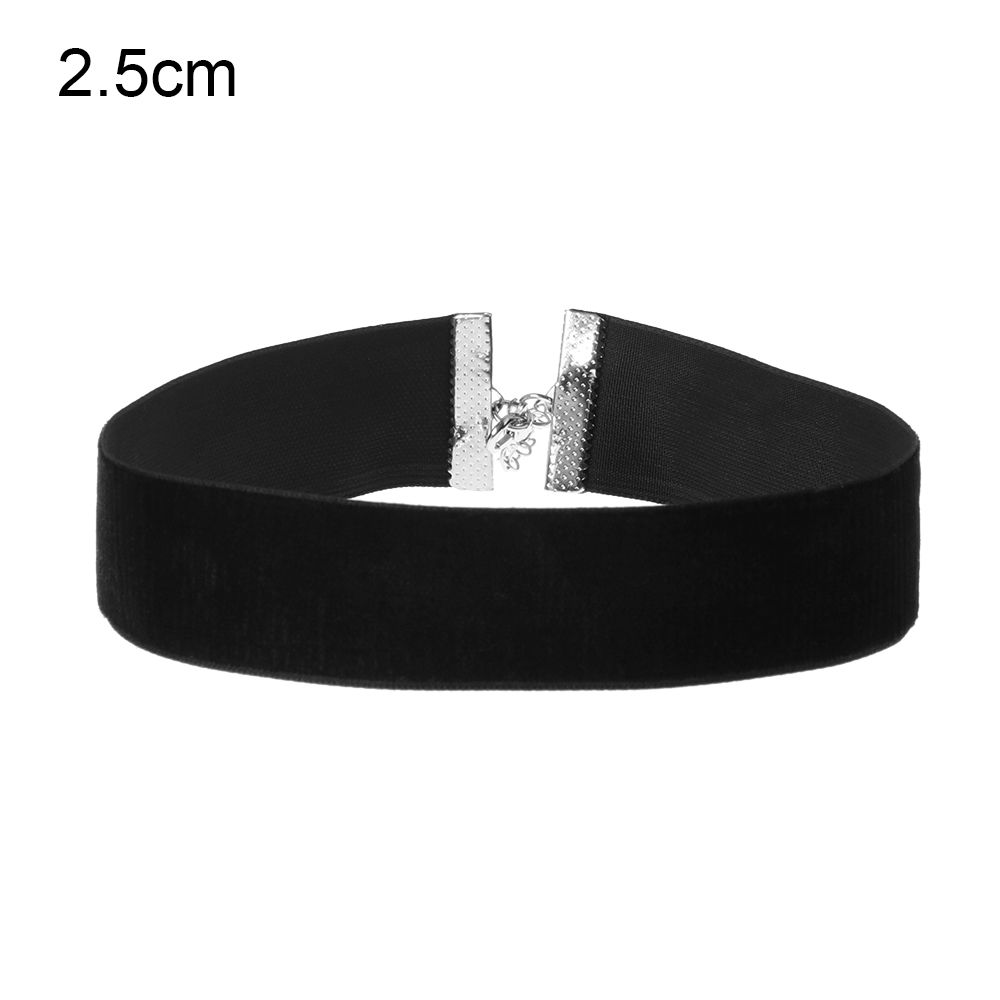 Women Fashion Elegant Retro Gothic Black Ribbon Necklace Velvet Choker