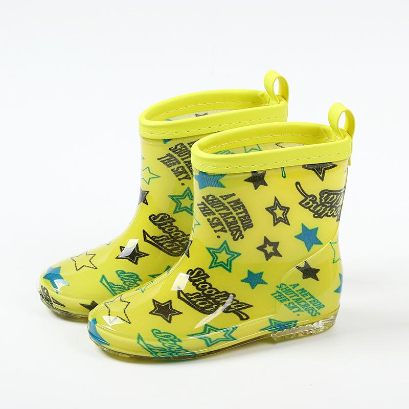 Star-Chasing Children's Floral Rain Boots for Boys and Girls - Princess Water Shoes