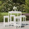 VidaXL Garden Bar Set 5 Pcs White Solid Pine Wood, Bar Set, Furniture Set, Bar Set 3154731