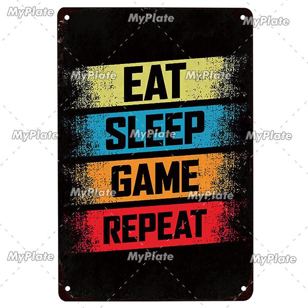 [MyPlate] Game Metal Sign Retro Sign Tin Sign Indoor Party Sign Pub Club Plate Bar Sign Pub Club Plate Summer Home Decor