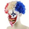 Terrifying Latex Halloween Mask Colorful Hair Clown Mask Ghost Festive Mask  Adult Cosplay