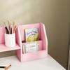 Two-Piece Kids Desk and Chair Set with Storage, for Ages 5-8 Years - Pink