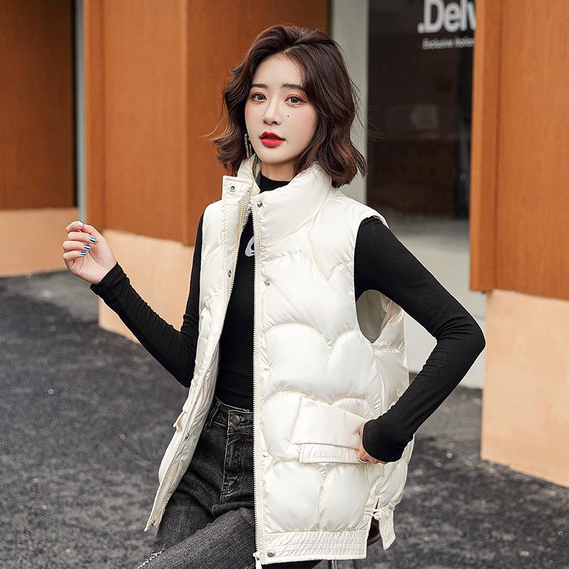 Жилет женский осенне-зимний новый свободный безрукавный пуховик из хлопка приталенный теплый пиджак женский жилет