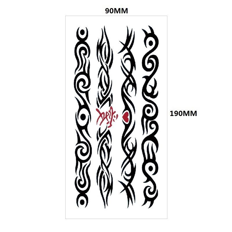Английский Татуировка Наклейка Перо Красная Губа Тотем Рука Круг Набор Моделирование Водонепроницаемый Татуировка Наклейка