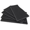 Black Non-slip Heat-insulating Rubber Bar Mat and Teaware Drainer Coaster