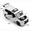 1/32 Scale Lexus LX570 Off-Road Alloy Diecast Car Model, Pull Back Metal Vehicle Toy with Sound and Light 6 Open Doors for Kids Adults Gift Collection