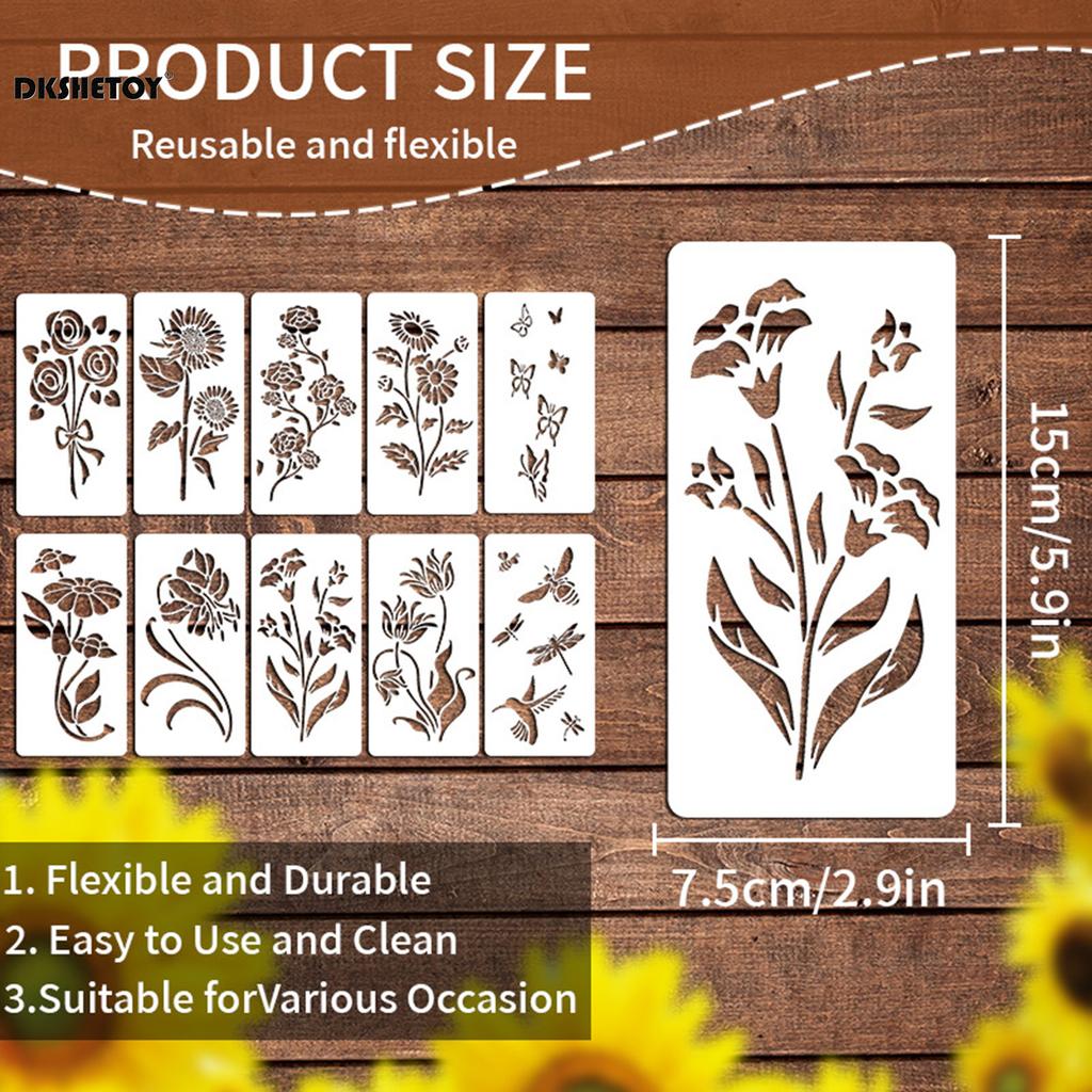 10 шт. шаблоны для рисования скрапбукинга своими руками, маленький шаблон для рисования своими руками, трафарет для поделок, стены, холста, ткани, бумаги