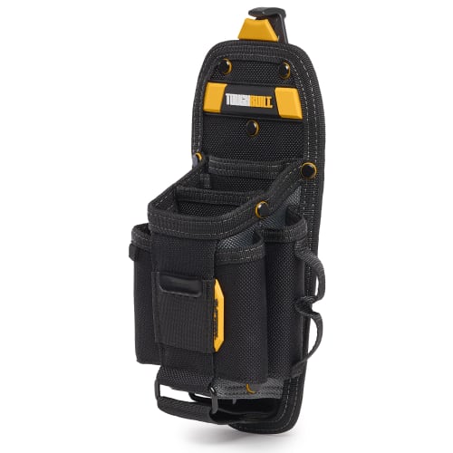 TOUGHBUILT Technician's 7-Pocket Pouch - Large ClipTech? Pouch with Clip/Slip-On, 4 Snug Screwdriver Loops, 12 Pockets/Loops, Tape Measure Clip, and N