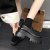 Retro Versatile Platform Small Leather Shoes Women's 2025 New Spring and Autumn One-pedal British Style Loafer Shoes Jk with Skirt