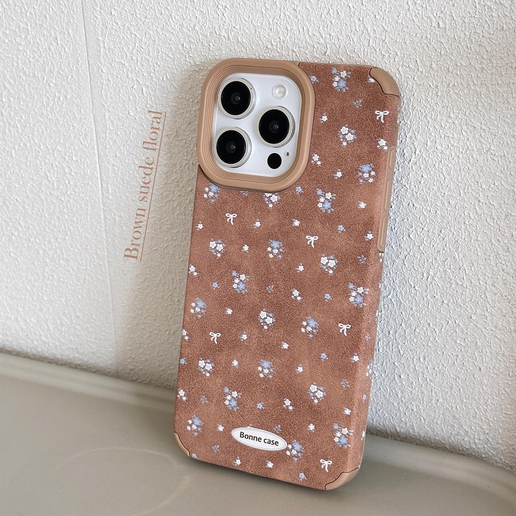 Маленький цветочный подходящий для iphone16 Apple 15 чехол для мобильного телефона 17promax кожа 13 темперамент литературный стиль 11 противоударный