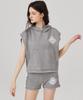 KITTY POTTERY Sleeveless Hooded Sweatshirt Cool Grey