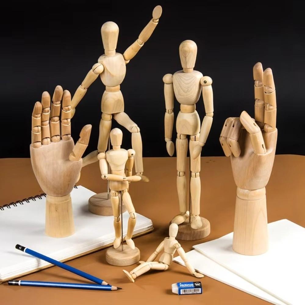 Joint Movable Sketch Mannequin Wooden Jointed Mannequin Home Decoration Drawing Practice Tool