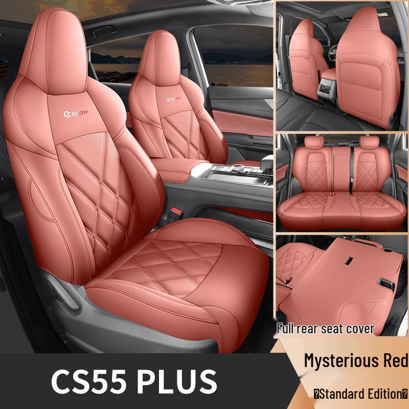 Compatible with Changan CS55 Plus models, full-coverage second and third-generation seat covers for all-season use.
