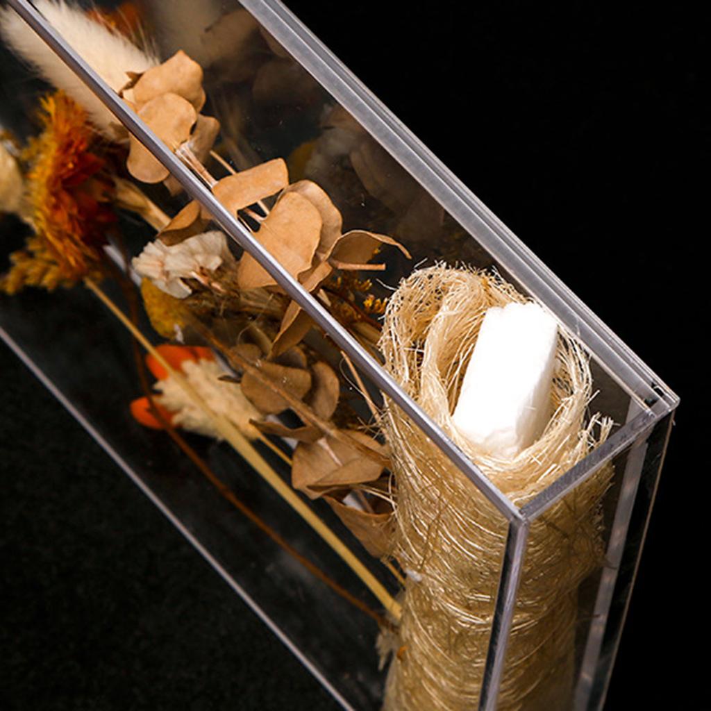 Acrylic Flower Storage Container Elegant Flower Box for Preserved and Arranged Blooms Storage Case